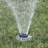 Metal 8-Pattern Sprinkler spraying water on a green grass