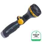 R821 Melnor RelaxGrip® Thumb-Control Straight 8-Pattern Nozzle shown with the Arthritis Foundation Ease of Use logo