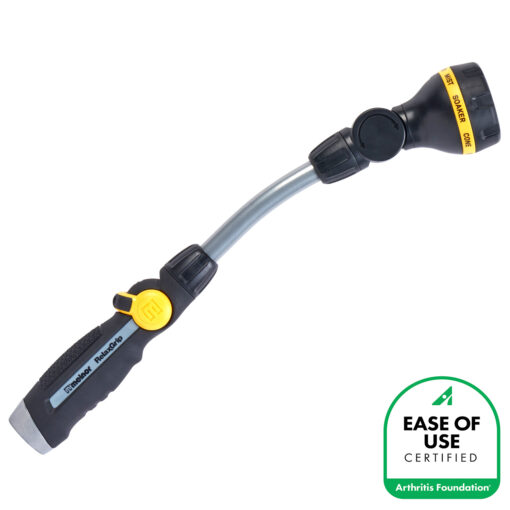 Melnor RelaxGrip® 8-Pattern 16” Pivoting Watering Wand shown with the Arthritis Foundation Ease of Use logo