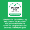 The Arthritis Foundation Ease of Use Logo with text saying 