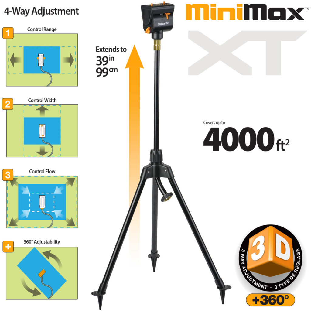 MiniMax™ Turbo Oscillating Sprinkler with Tripod Melnor, Inc.