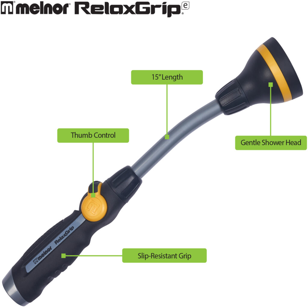 RelaxGrip® Shower Head Watering Wand Melnor, Inc.