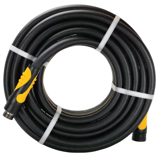 Melnor XTFusion Garden Hose coiled front facing view