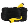 Melnor Heavy-Duty 50 Ft. Fabric Garden Hose rolled up side view